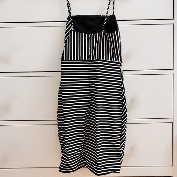 Lulu's black white striped bodycon dress XS - Picture 3 of 5